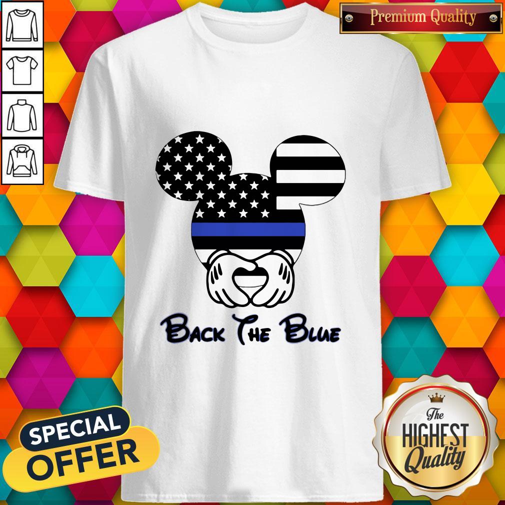 Mickey Mouse American Flag Back The Blue Shirt