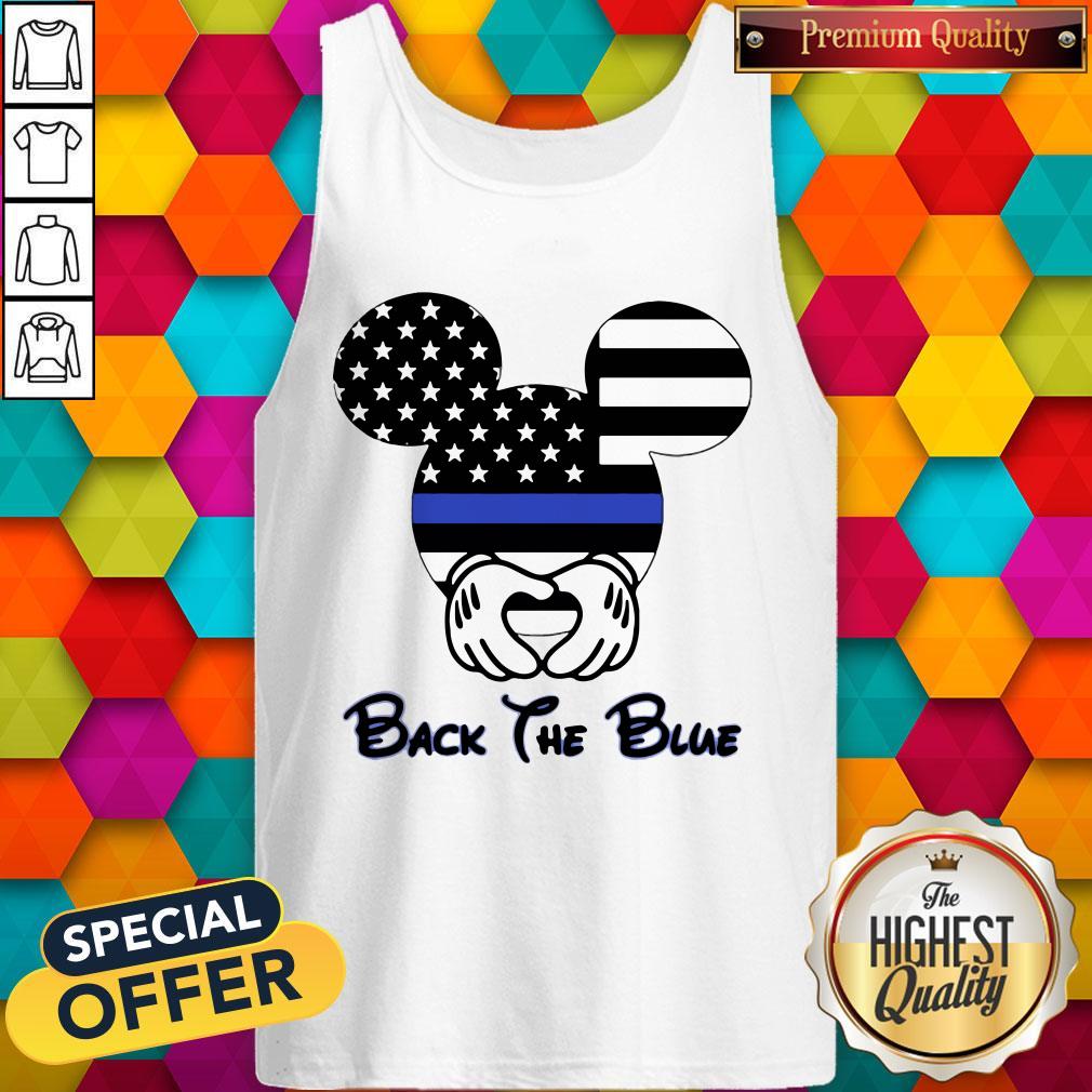 Mickey Mouse American Flag Back The Blue Shirt