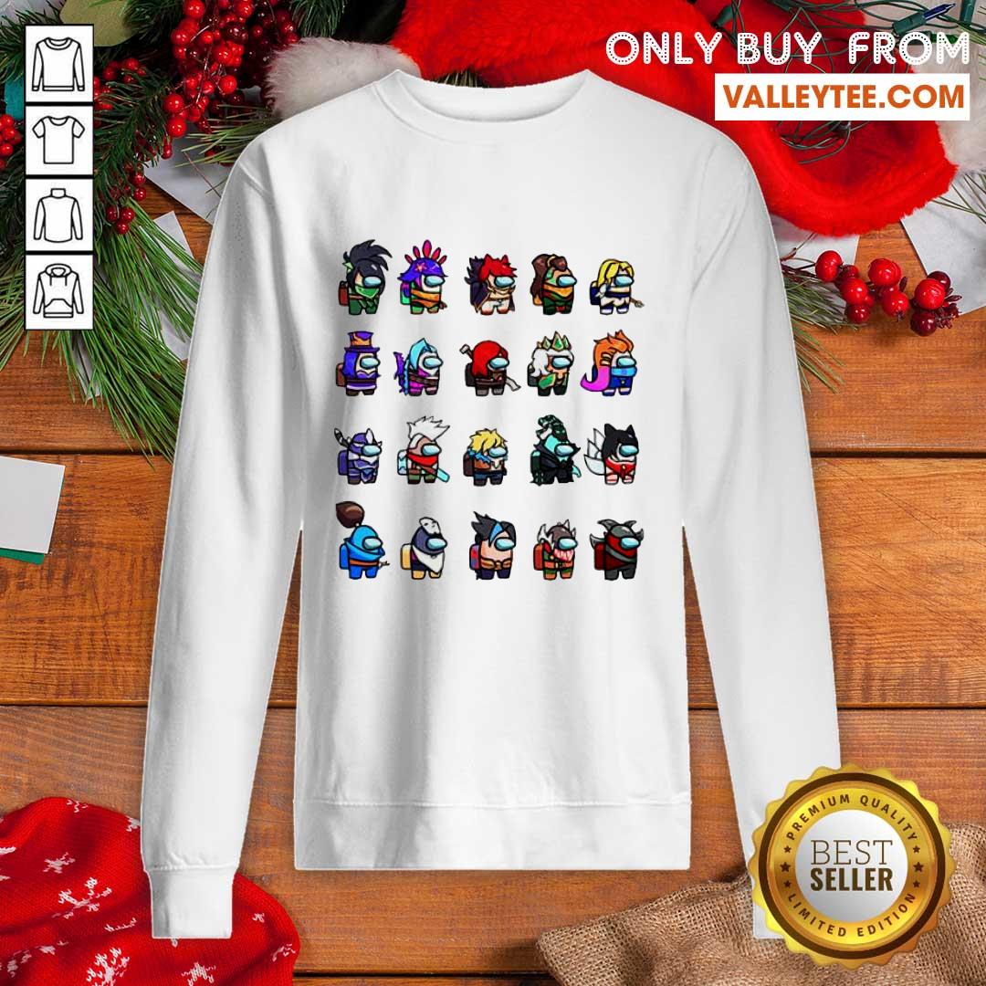Nice Among Us X League Of Legends Games Shirt