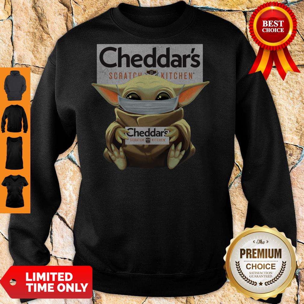 Nice Baby Yoda Mask Hug Cheddars Scratch Kitchen shirt