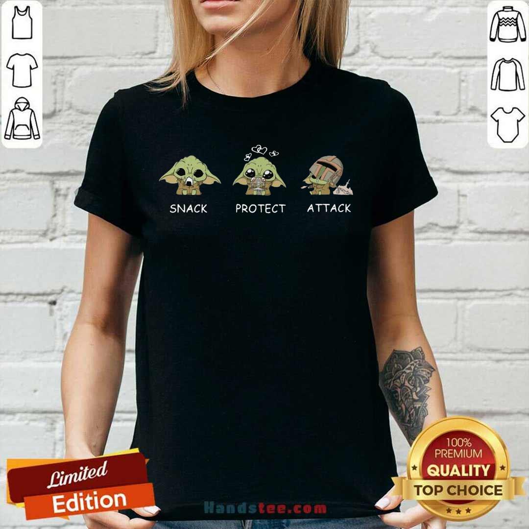 Nice Baby Yoda Snack Protect Attack Shirt