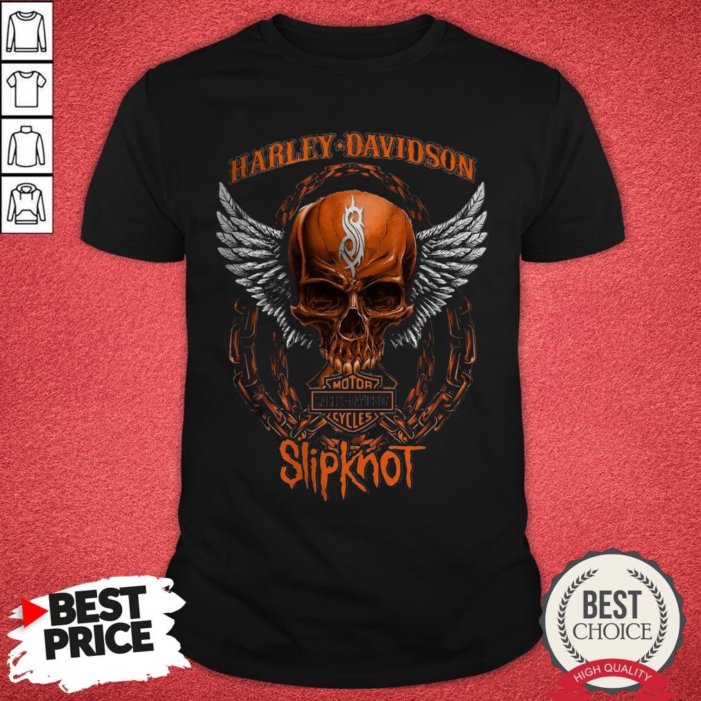 Nice Harley Davidson Motorcycles Slipknot T-Shirt