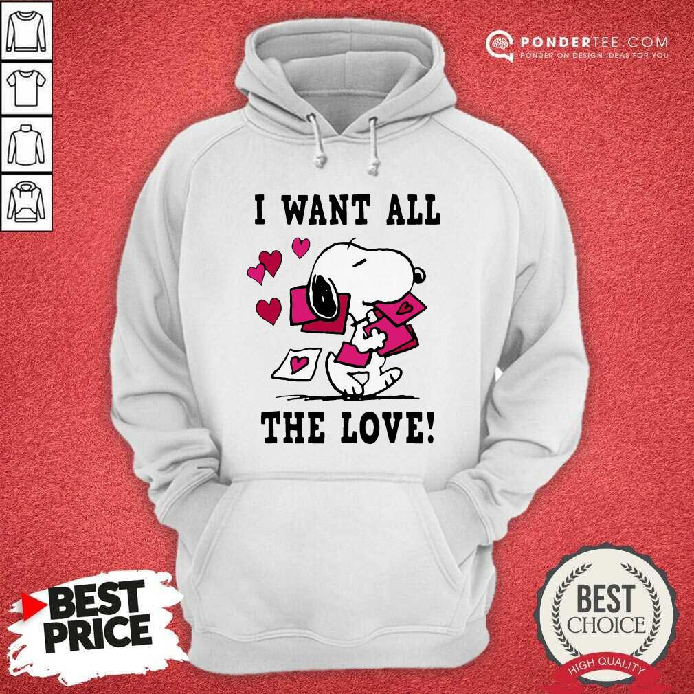 Nice Peanuts Snoopy All The Love Valentines Shirt
