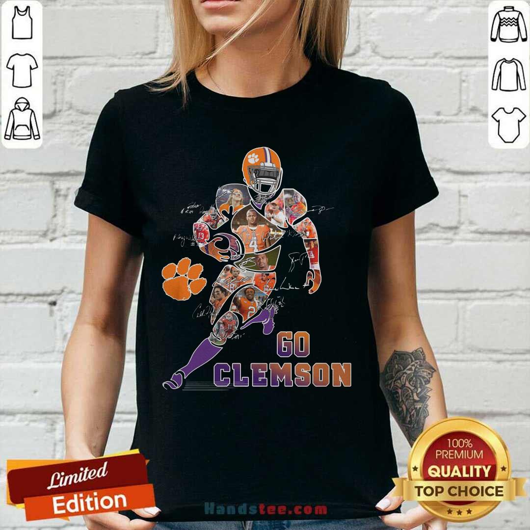Nice Players Go Clemson Tigers Football Signatures Shirt