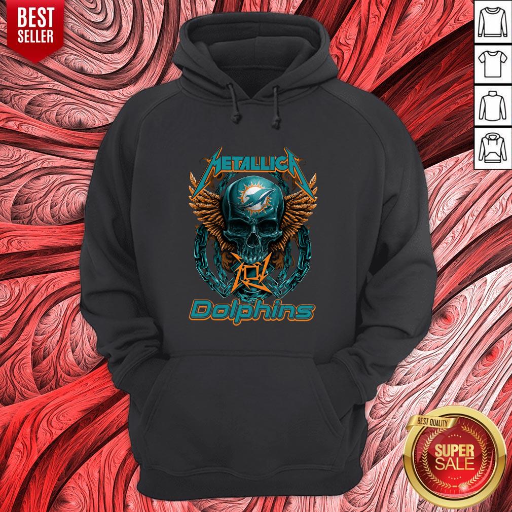 Nice Skull Metallic Dolphins Shirt