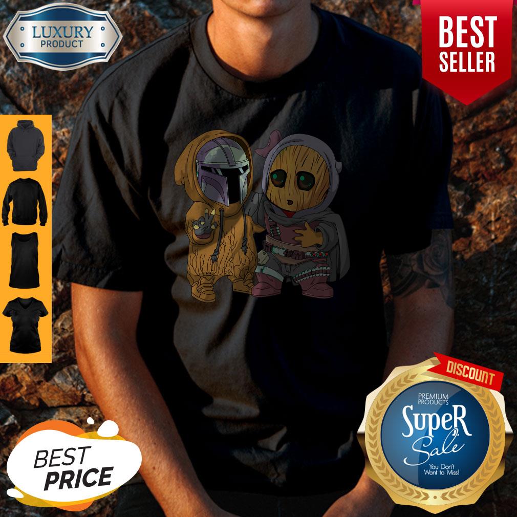Nice Star wars darth vader and baby groot cartoon shirt