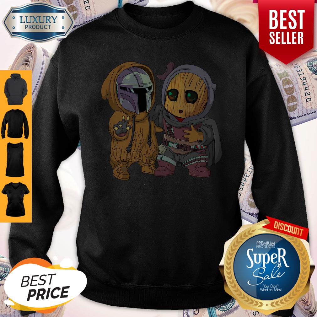 Nice Star wars darth vader and baby groot cartoon shirt