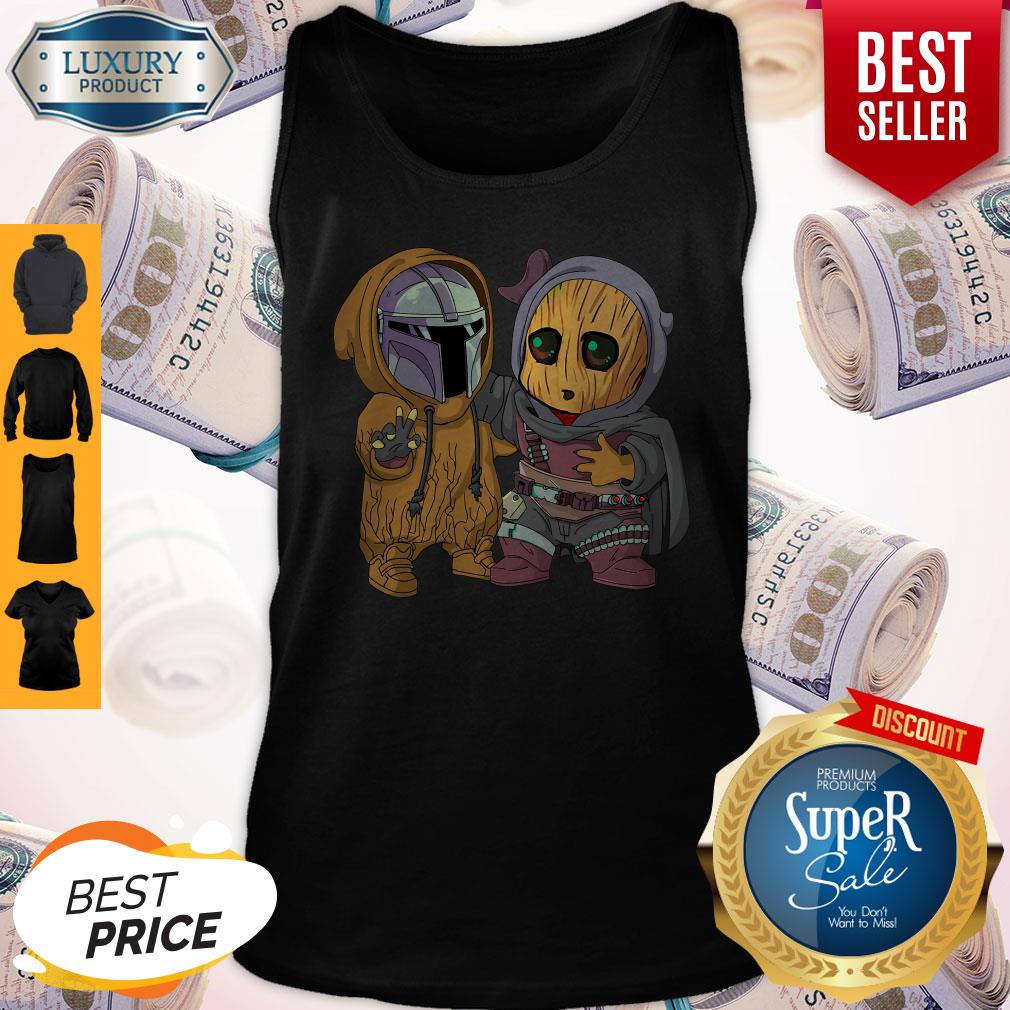 Nice Star wars darth vader and baby groot cartoon shirt