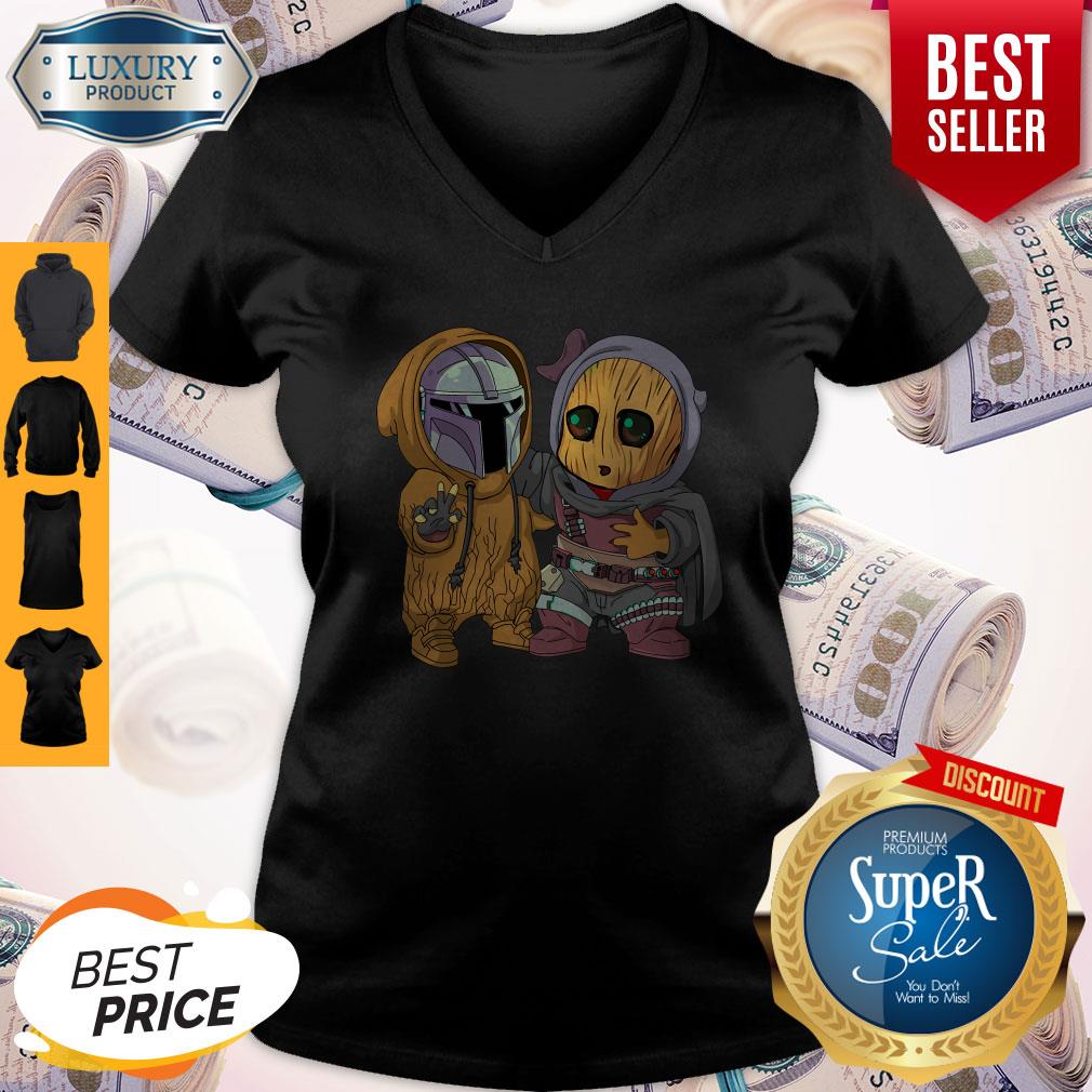 Nice Star wars darth vader and baby groot cartoon shirt