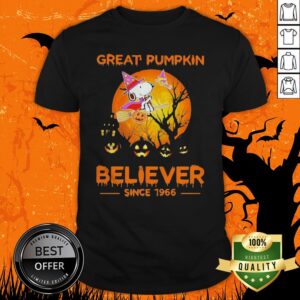 Halloween Snoopy And Woodstock Witch Great Pumpkin Believer Since 1966 Moon Shirt
