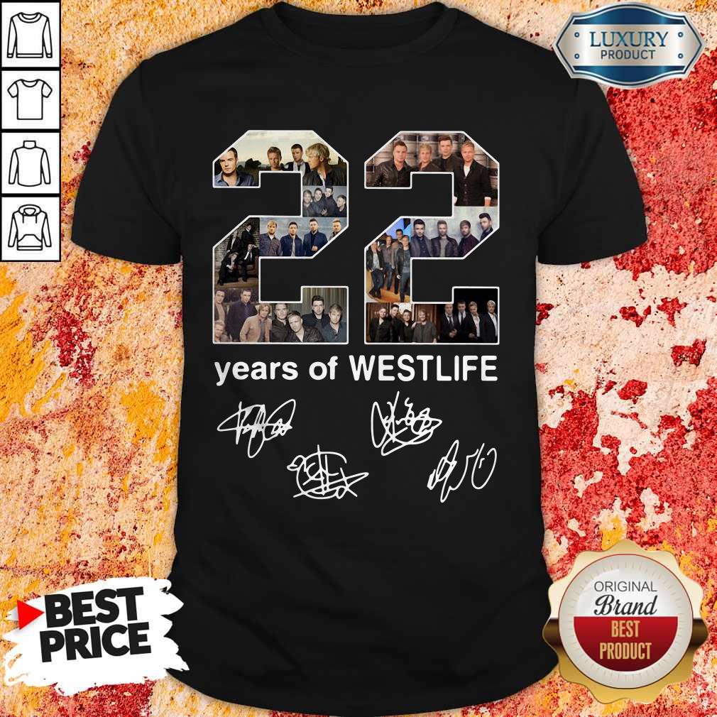 Official 22 Years Of Westlife Signatures Shirt