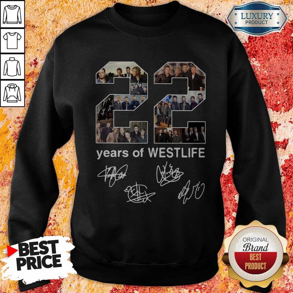 Official 22 Years Of Westlife Signatures Shirt