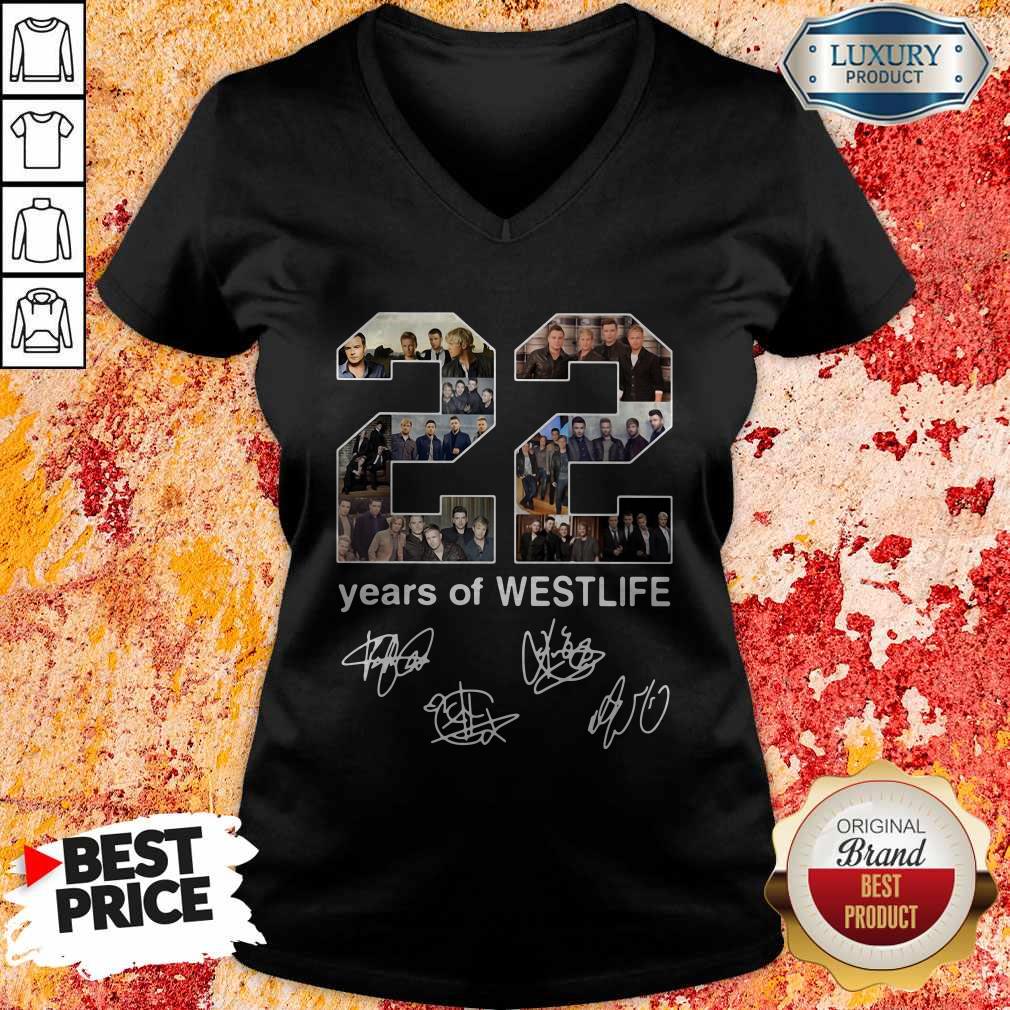 Official 22 Years Of Westlife Signatures Shirt