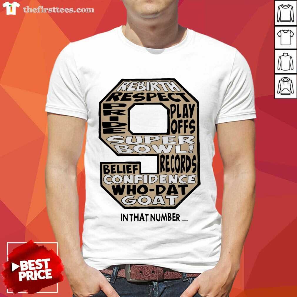 Official 9 New Orleans Saints In That Number Shirt