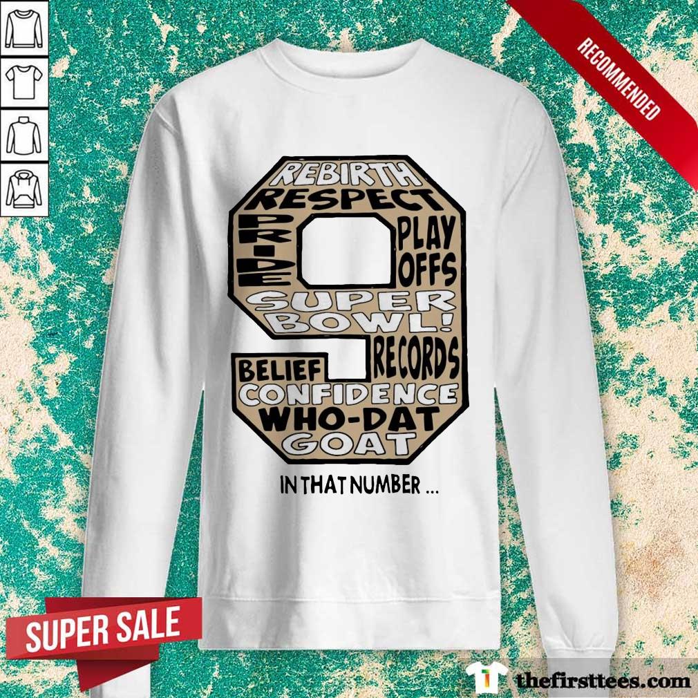 Official 9 New Orleans Saints In That Number Shirt