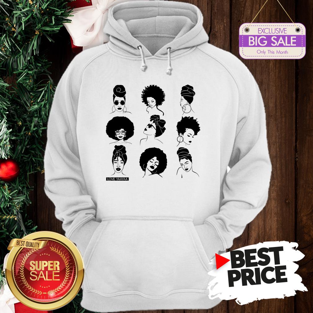 Official Afro And Headwrap Ladies Afrocentric Love Yaayaa Shirt