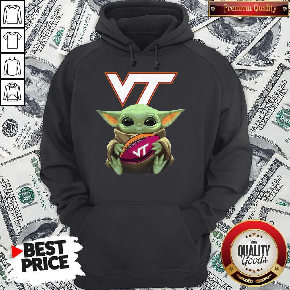 Official Baby Yoda Hug Virginia Tech Football Shirt