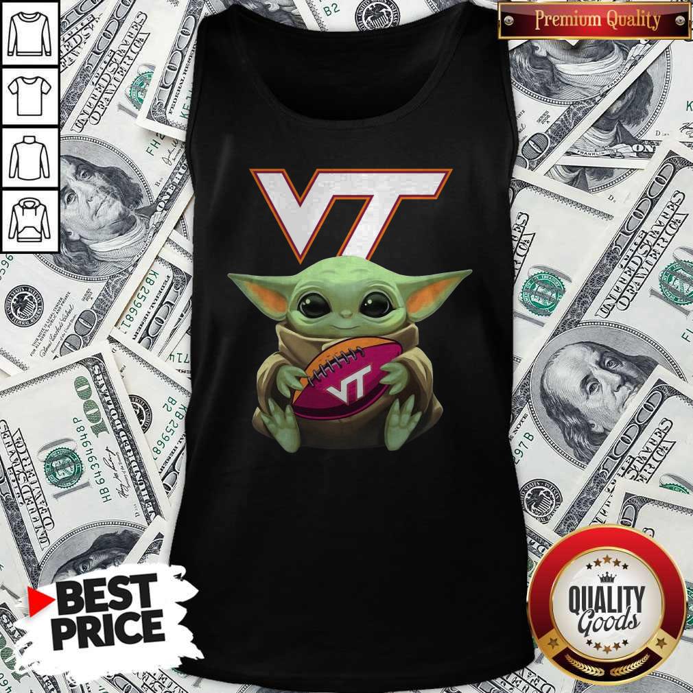 Official Baby Yoda Hug Virginia Tech Football Shirt