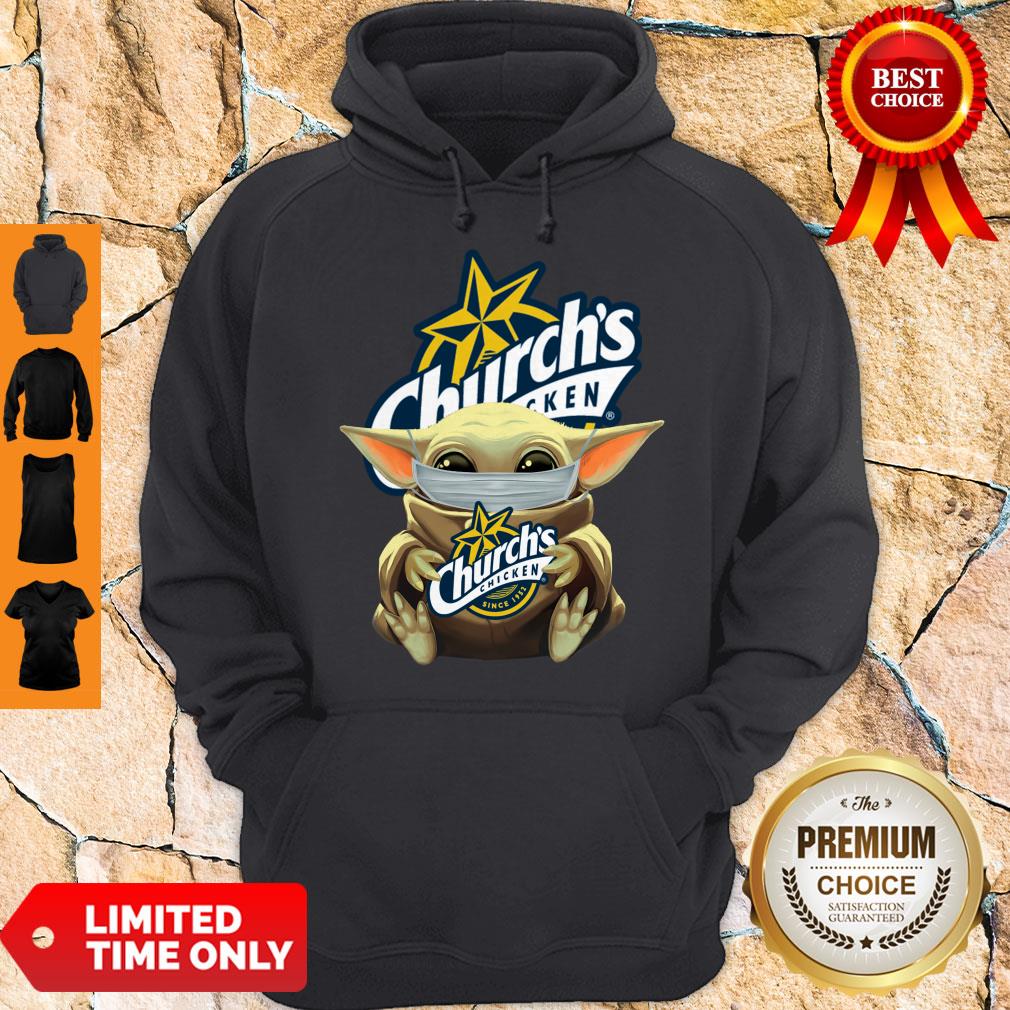 Official Baby Yoda Mask Hug Churchs Chicken shirt