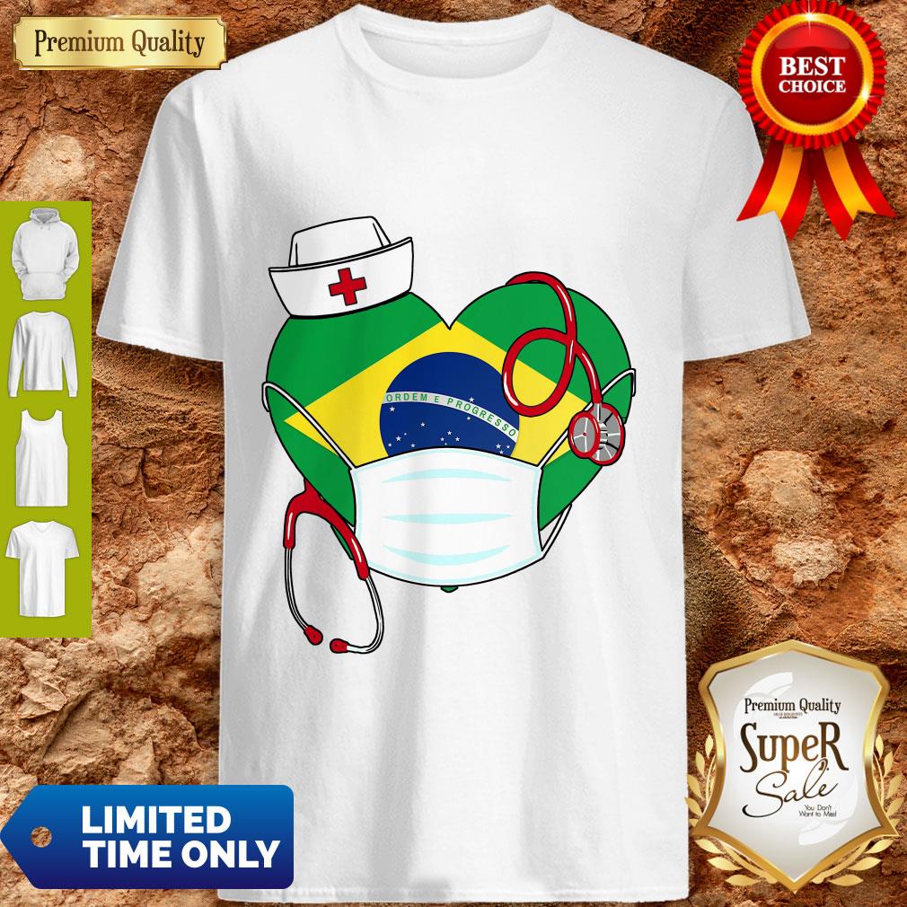 Official Brazil Nurse Heart Coronavirus Shirt