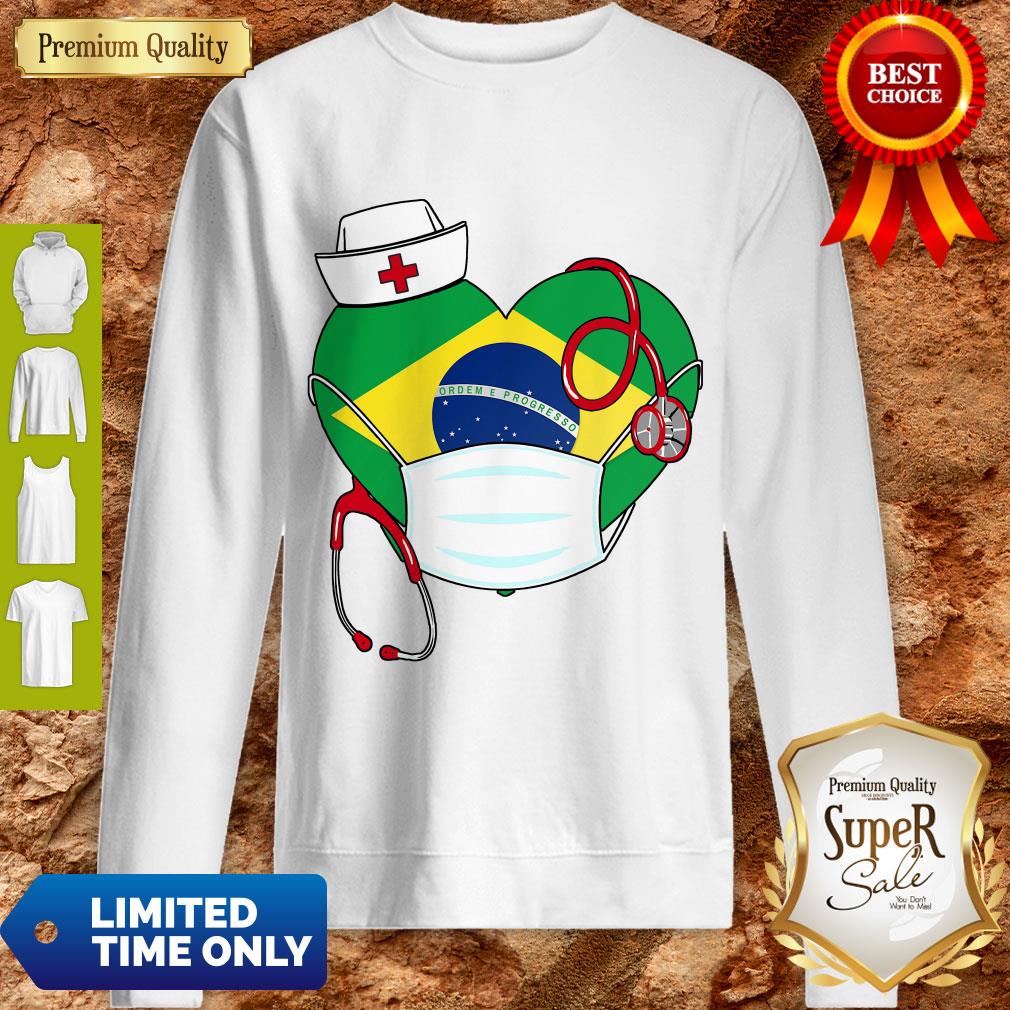 Official Brazil Nurse Heart Coronavirus Shirt