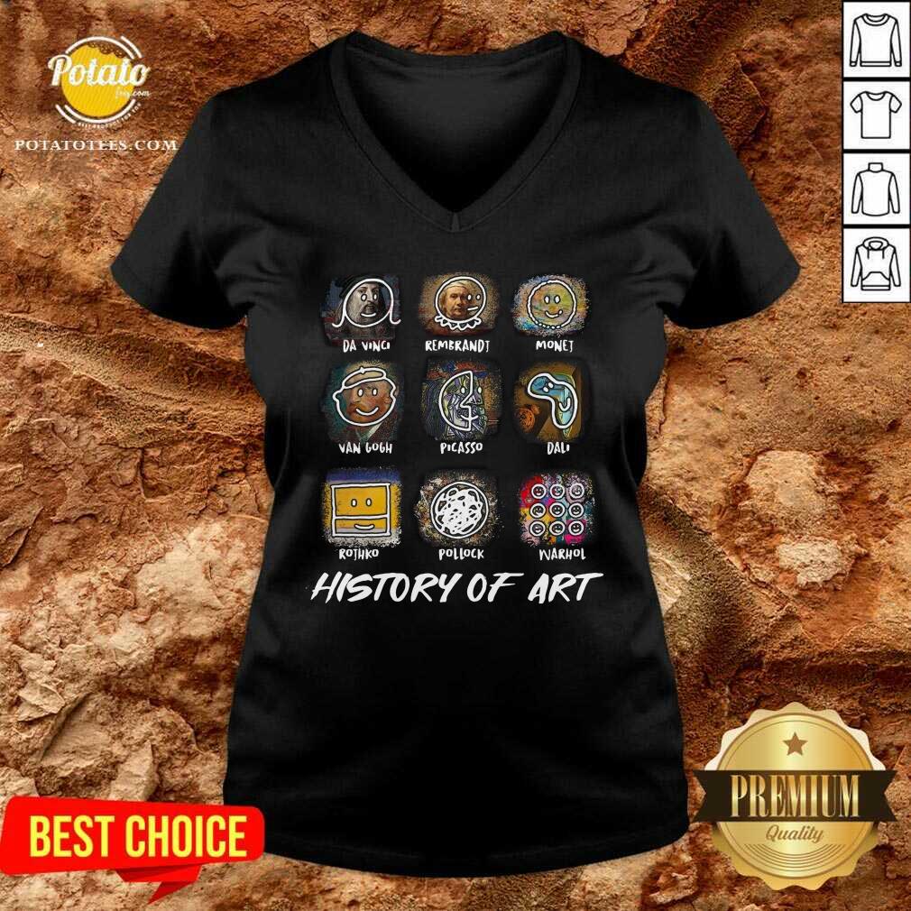 Official Da Vinci Rembrandt Monej Van Gogh Picasso Dali History Of Art Shirt