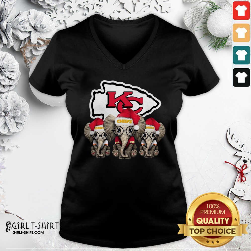 Official Kansas City Chiefs Elephant Christmas Shirt