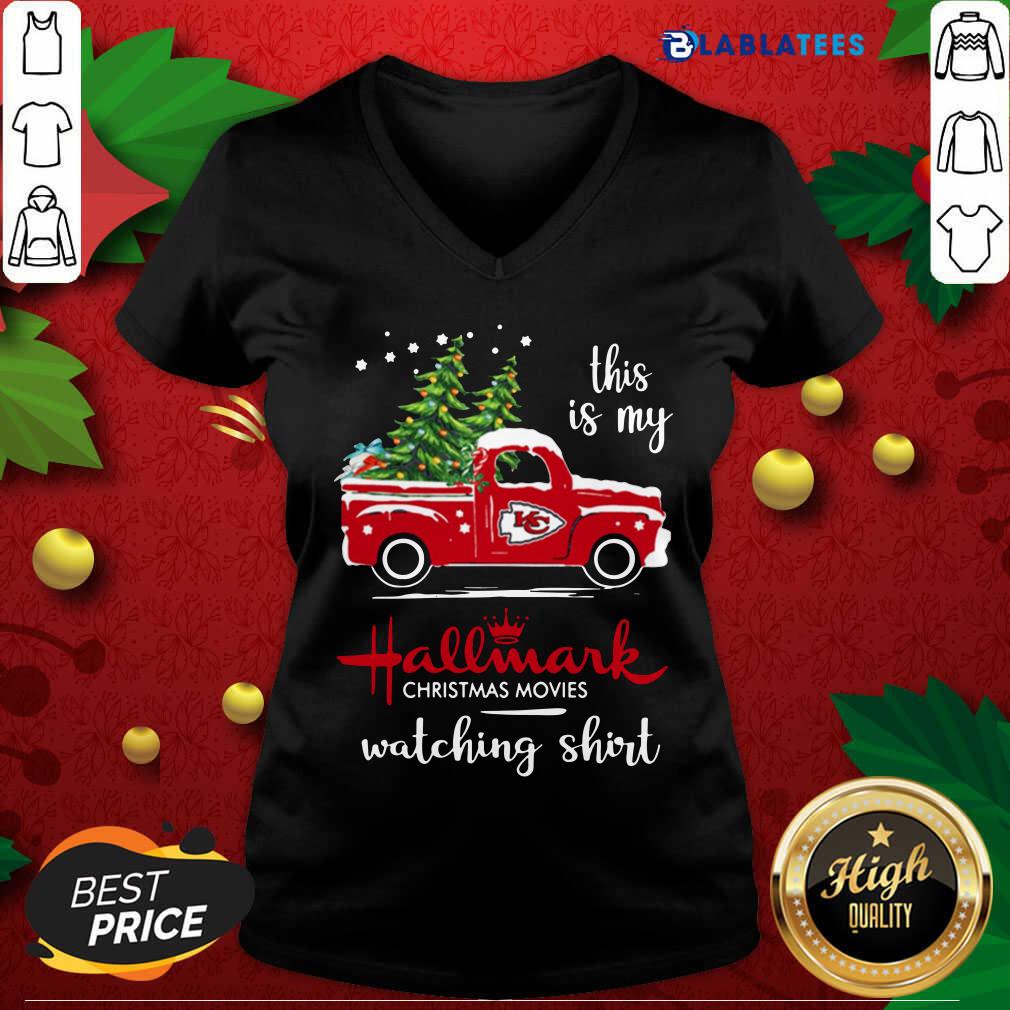 Official Kansas City Chiefs This Is My Hallmark Christmas Movies Watching Shirt