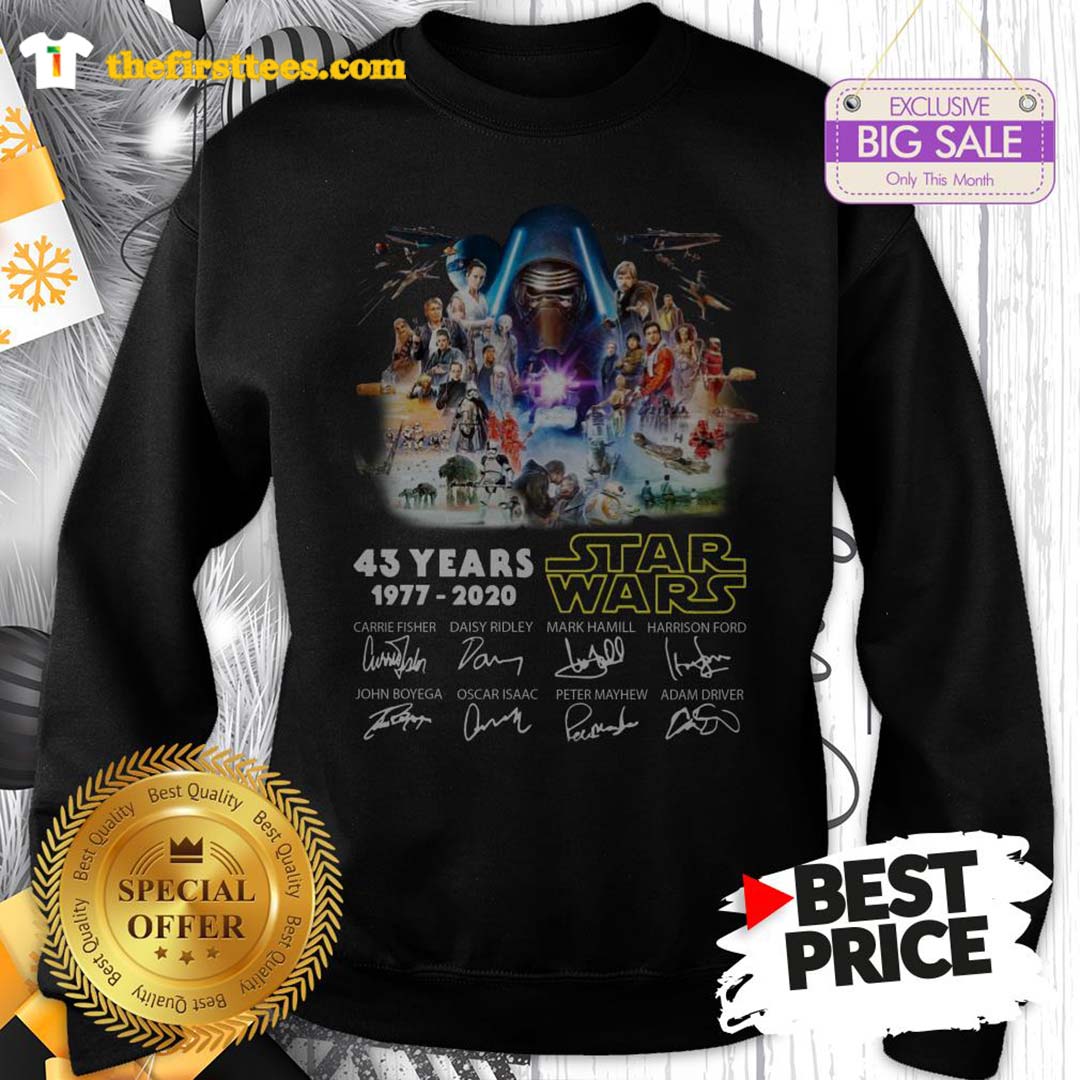 Official Kylo Ren 43 Years Of Star Wars Signature Shirt