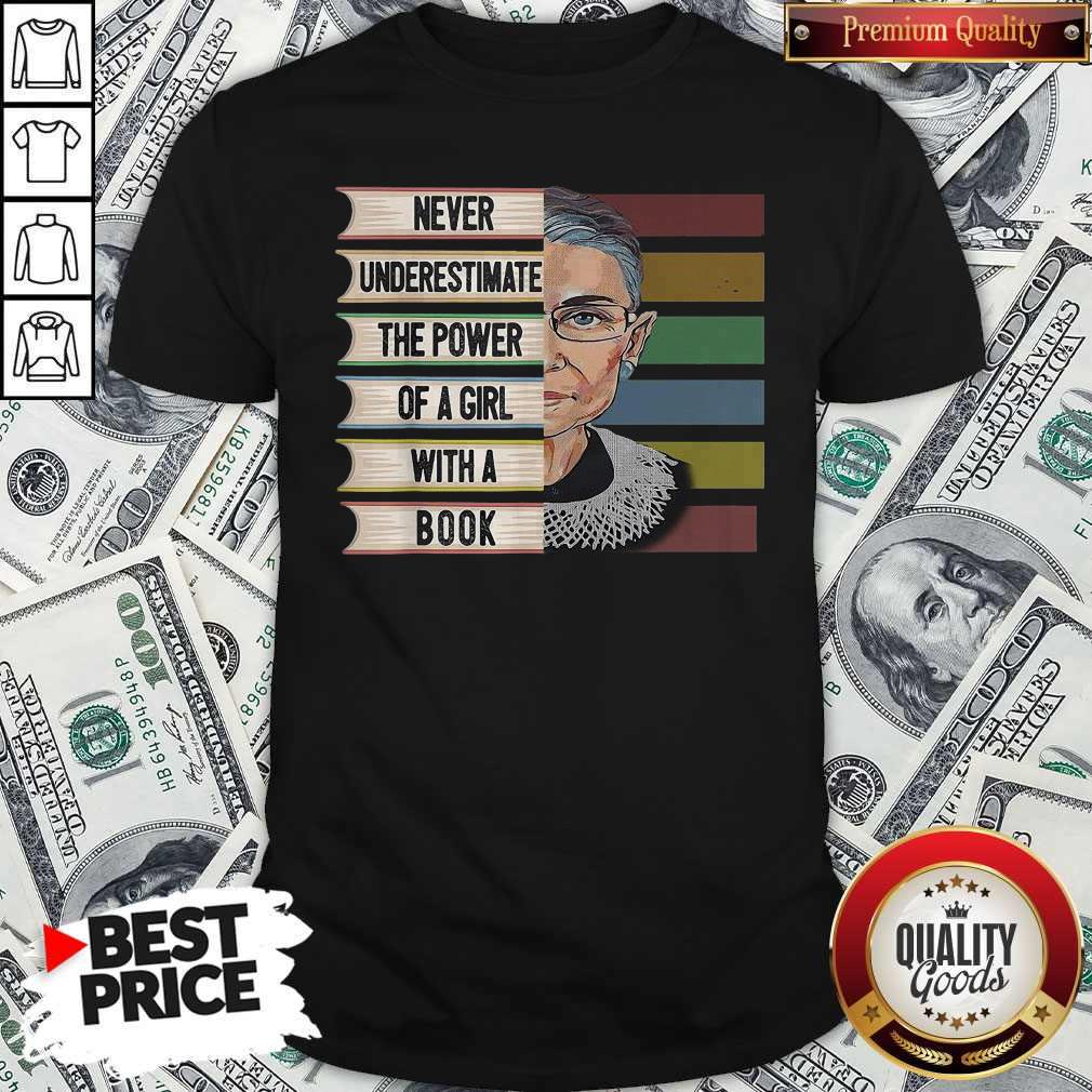 Official Never Underestimate The Power Of A Girl With A Book Shirt
