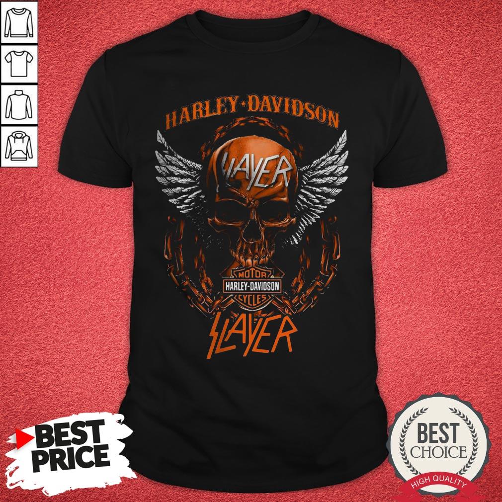 Official Skull Harley Davidson Motorcycles Slayer T-Shirt