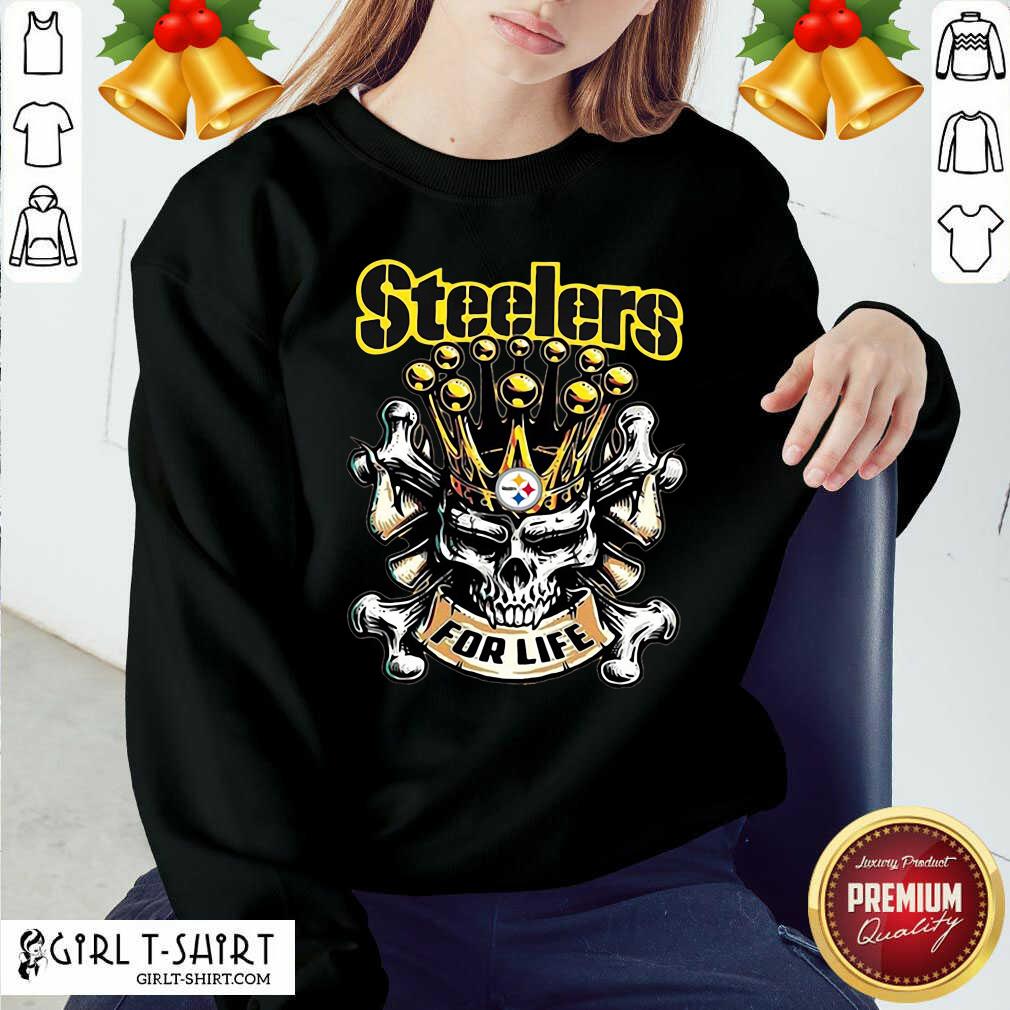 Official Skull Pittsburgh Steelers For Life Shirt