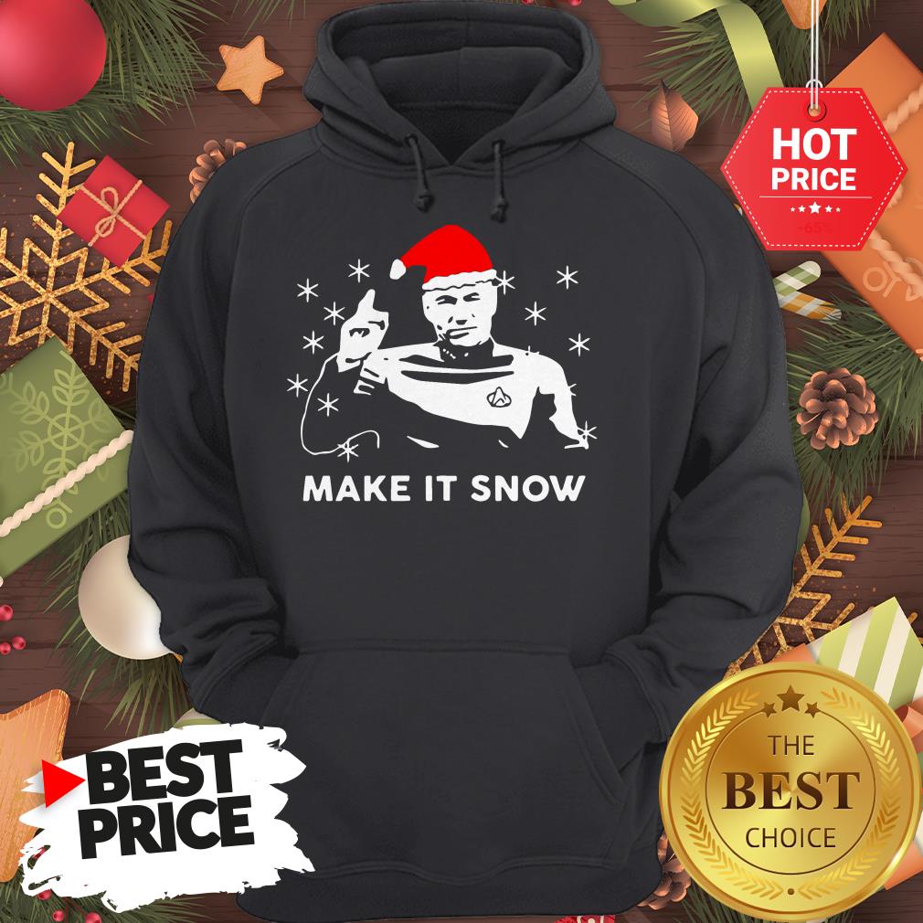 Official Star Trek Santa Make It Snow Christmas Shirt