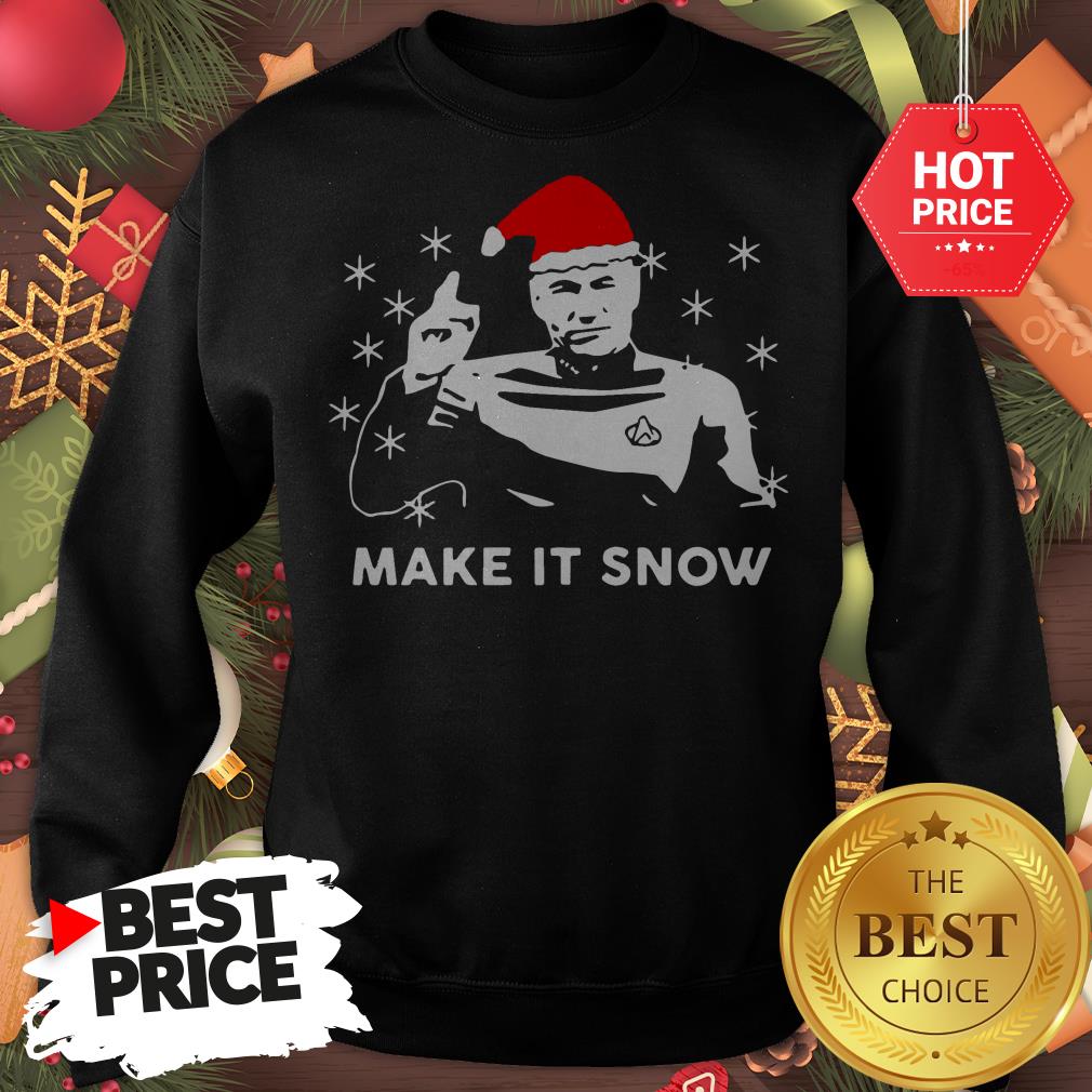 Official Star Trek Santa Make It Snow Christmas Shirt