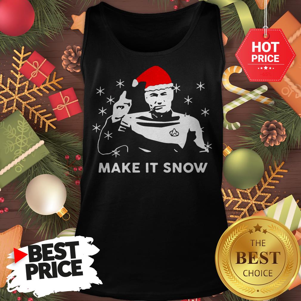 Official Star Trek Santa Make It Snow Christmas Shirt