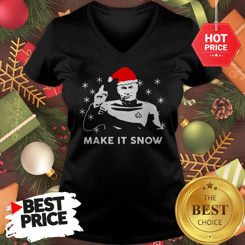 Official Star Trek Santa Make It Snow Christmas Shirt