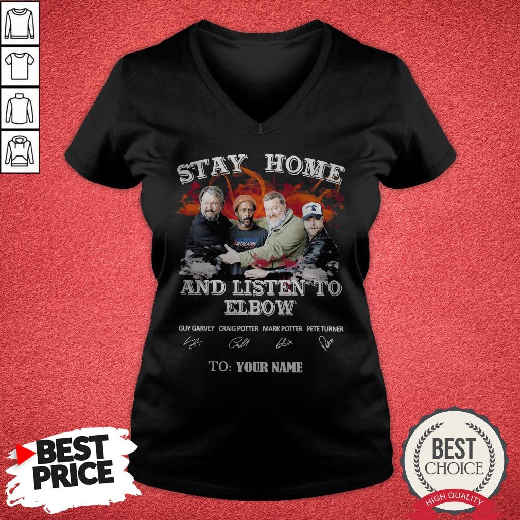 Official Stay Home And Listen To Elbow Signatures Shirt