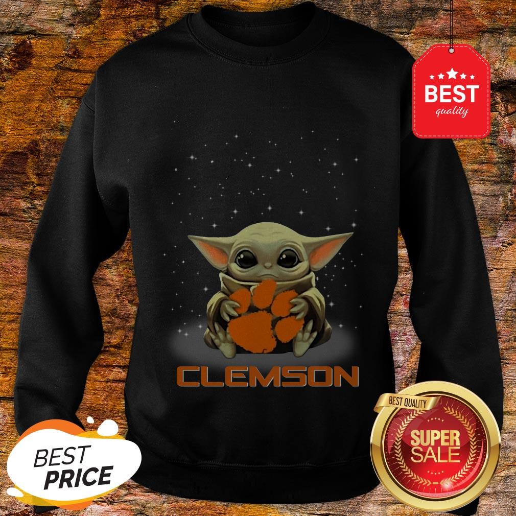 Official The Star Wars Baby Yoda Hug Clemson Tigers Shirt