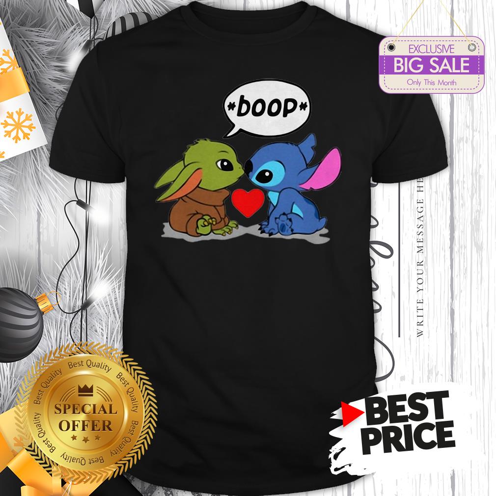 Official The Very Baby Yoda Kiss Baby Stitch Boop Shirt