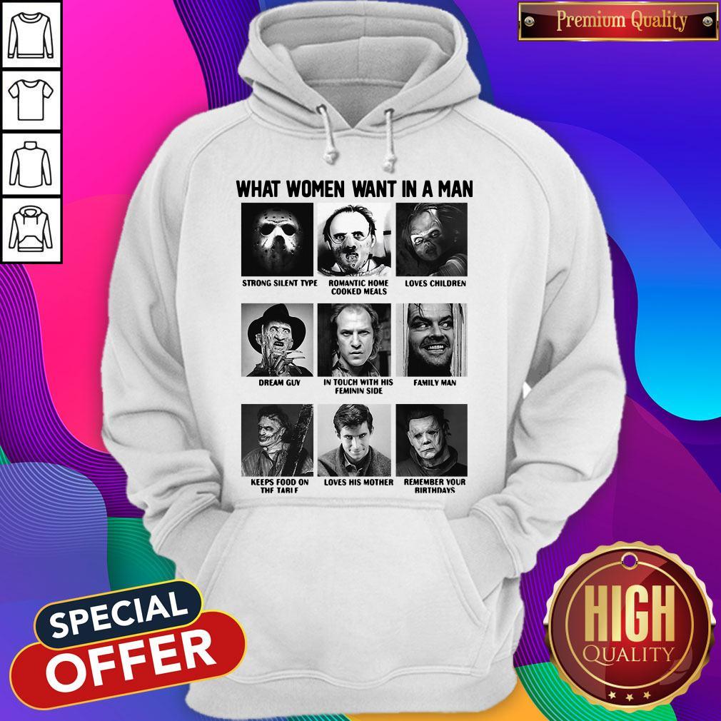 Official What Women Want In A Man Character Shirt