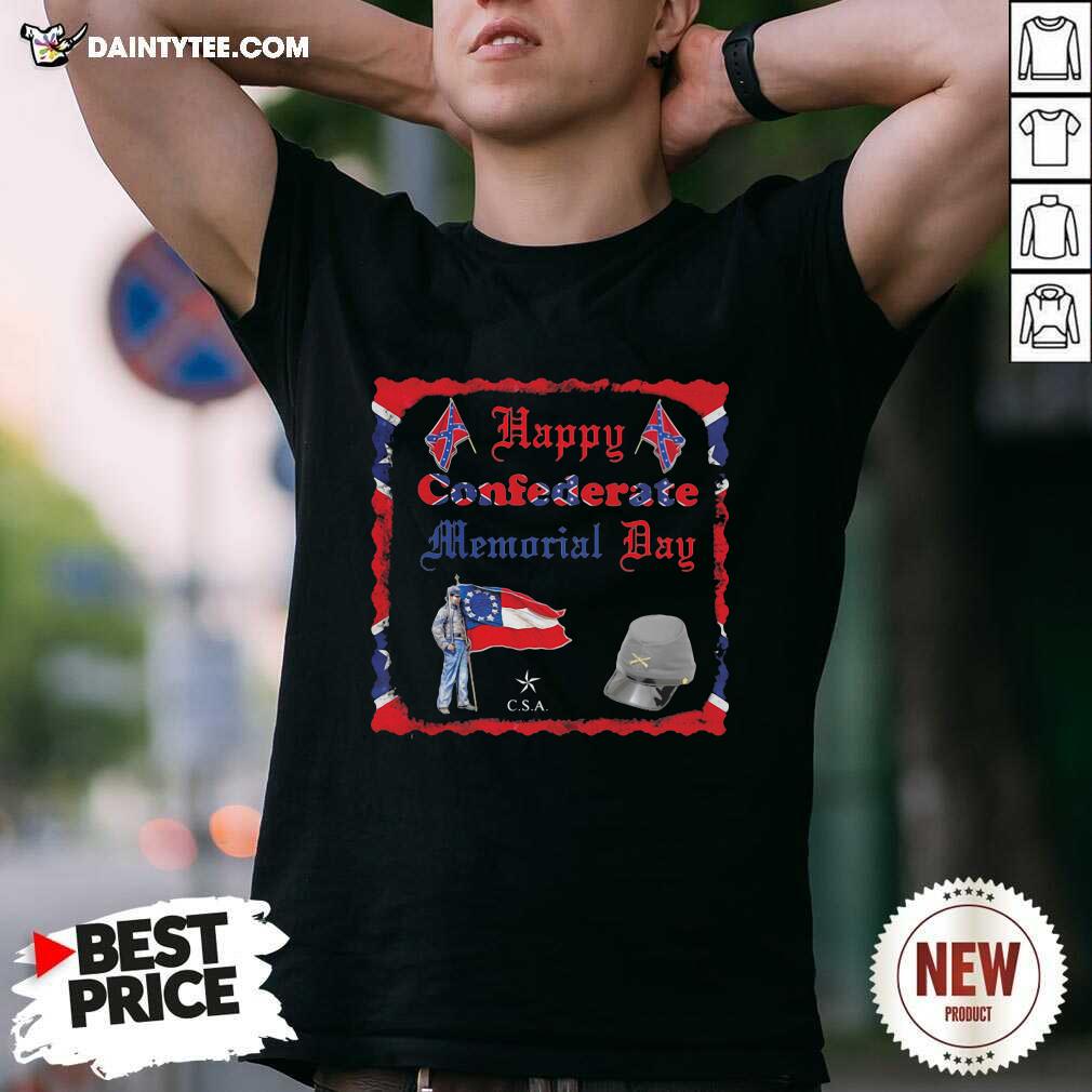 Original Happy Confederate Memorial Day Veteran Flag Shirt