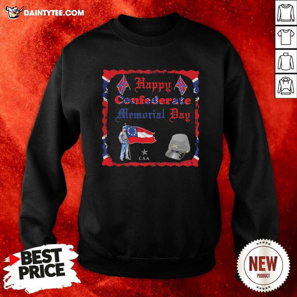 Original Happy Confederate Memorial Day Veteran Flag Shirt