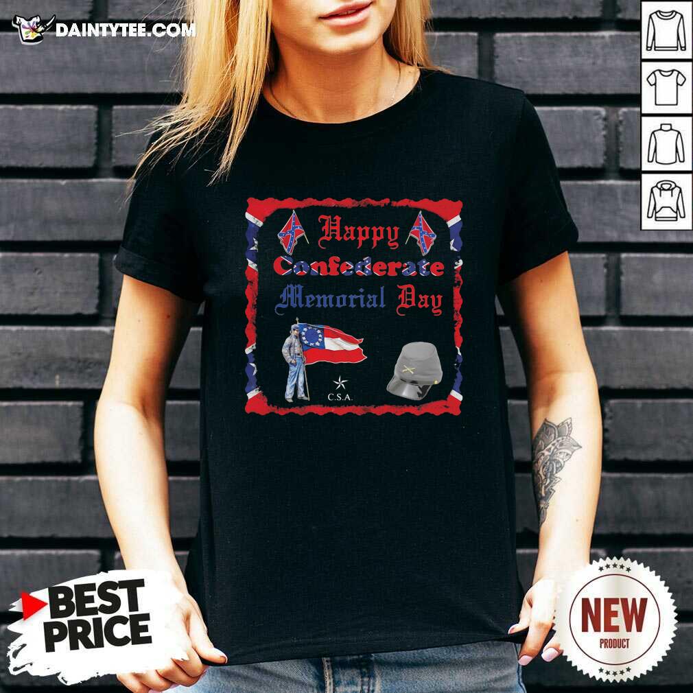 Original Happy Confederate Memorial Day Veteran Flag Shirt
