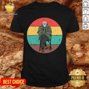 Perfect Bernie Sanders Mittens Meme Sitting Wearing Mask Vintage Essential Shirt