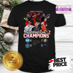 Simply Perfect Roger Federer 20 Grand Slam Champions Signature Shirt