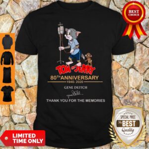 Tom And Jerry 80th Anniversary 1940 2020 Gene Deitch Thank You For The Memories Signature Shirt