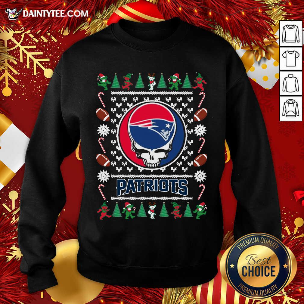 Perfect New England Patriots Grateful Dead Ugly Christmas Shirt