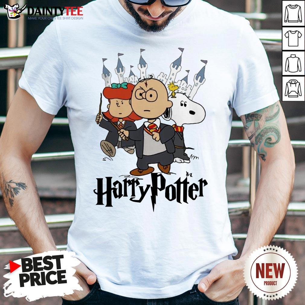 Perfect Snoopy Charlie Brown Lucy Van Pelt Harry Potter Shirt