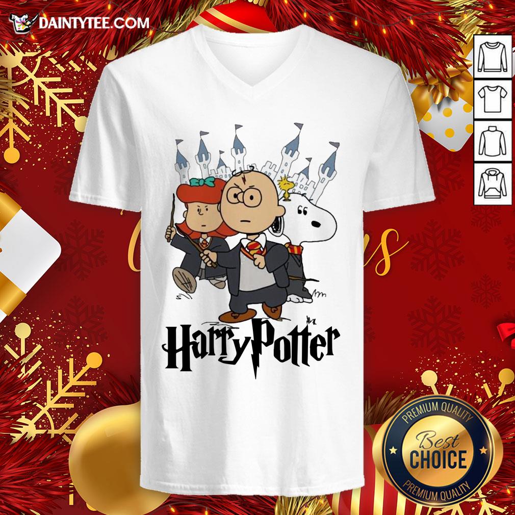 Perfect Snoopy Charlie Brown Lucy Van Pelt Harry Potter Shirt