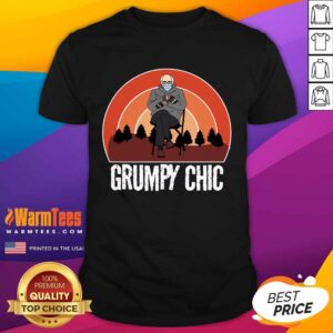 Premium Grumpy Chic Bernie Sanders Smitten For Mittens Inauguration Shirt